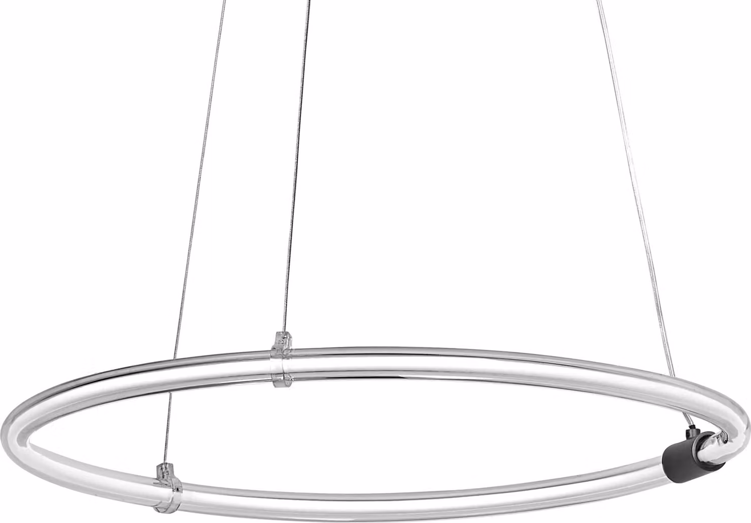 OSRAM Decor Aura apparecchio a sospensione in policarbonato curvo con design a LED e filamento, 18W, 2000 lm, 3000 K, 830 bianco caldo, dimmerabile a click, grigio scuro, plastica (PC), 498 mm, IP20