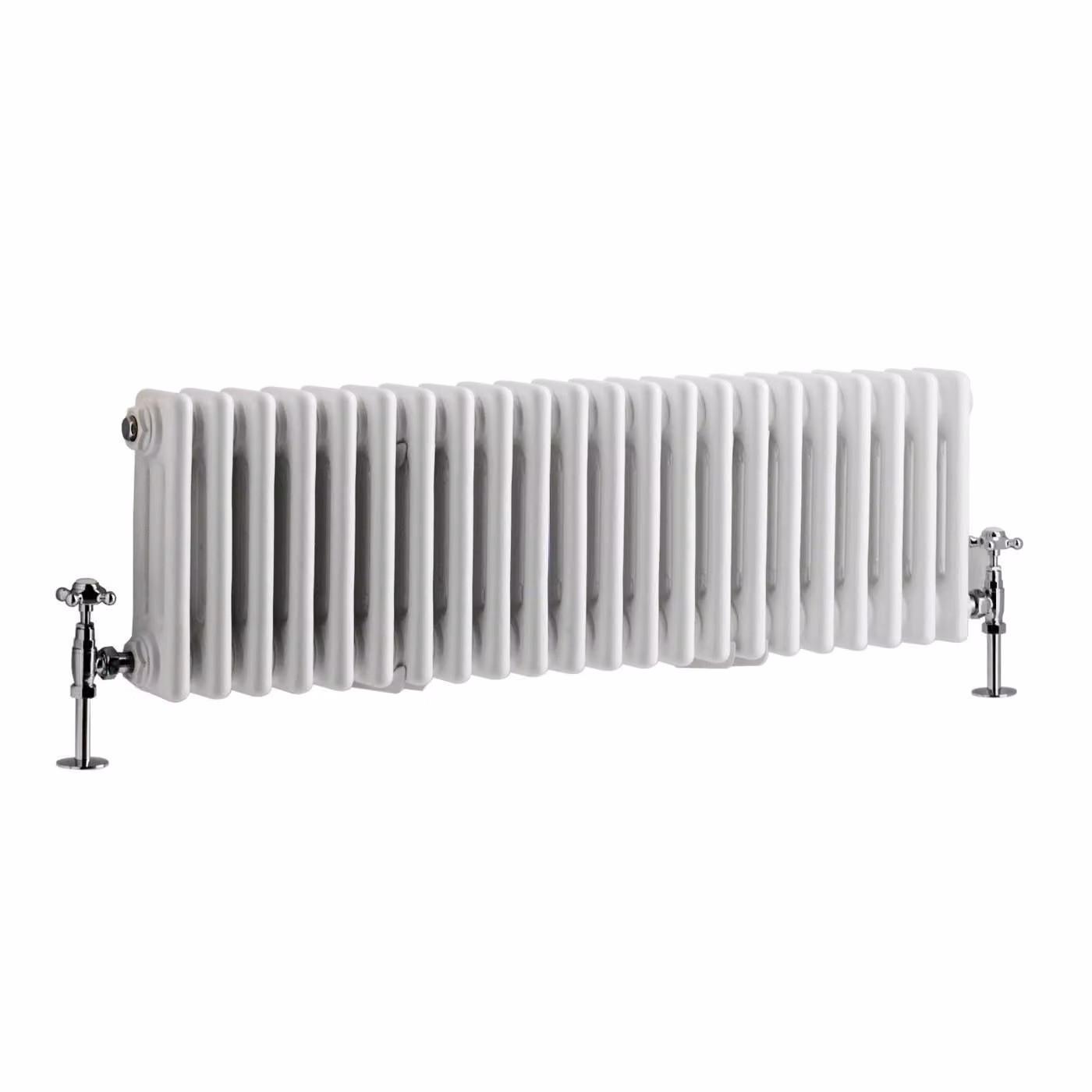 Radiatore Orizzontale Bianco Stile Ghisa 300x1010mm 700W Regent - Hudson Reed
