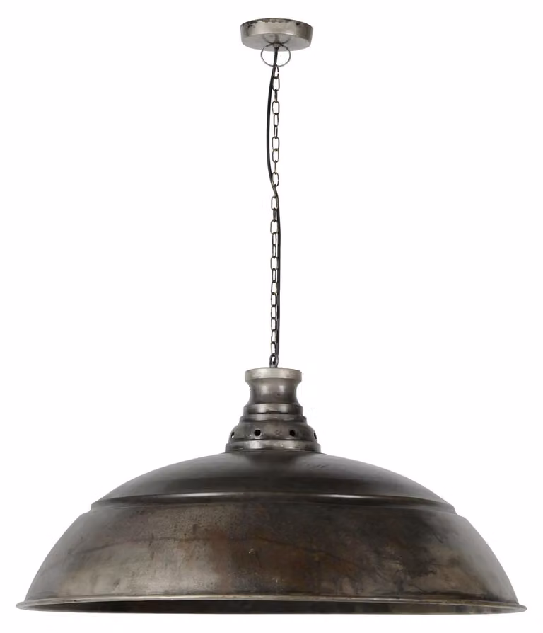 FURNLUX Lampada da soffitto industriale argento 80 cm / Colore principale: argento / Dimensioni: 80 x 150 x 80 cm