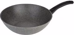 Wok in alluminio antiaderente con un manico Ballarini Cortina Eco, Grigio, Diametro: 28 cm