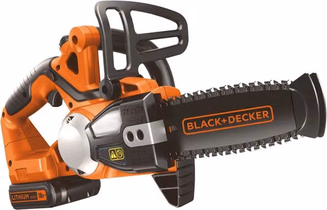 Elettrosega a batteria Black+Decker GKC1820L20 18V con lama da 20 cm, colore nero e arancione