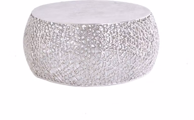 Tavolino da salotto 75 cm, design argento, moderno, per soggiorno. ACQUISTA ORA