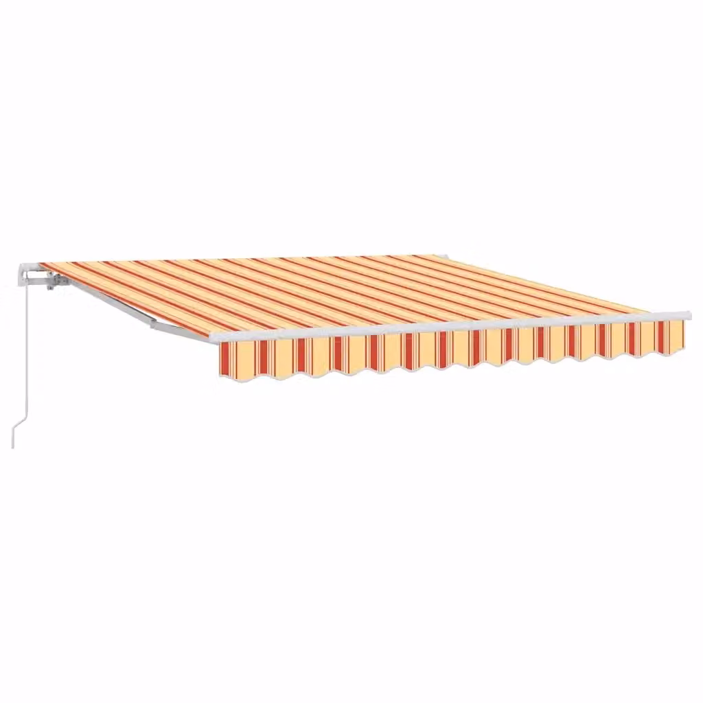 Tenda retrattile vidaXL in alluminio e poliestere, Giallo e Arancione, L: 300 cm x P: 250 cm – 2