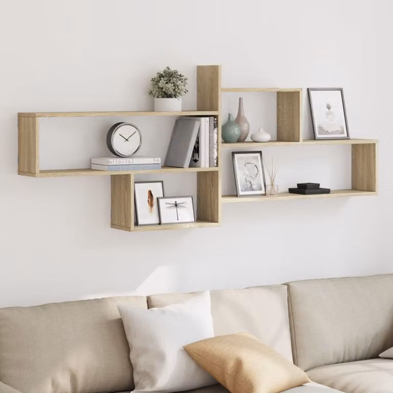 vidaXL Mensola a Parete Moderna in Rovere Sonoma, Colore Marrone, L: 167,5 cm, P: 18 cm, H: 68 cm