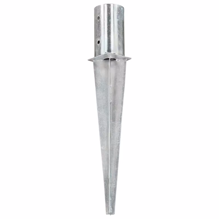 Picchetti di Terra 6 pz Argento 8x61 cm in Acciaio Zincato