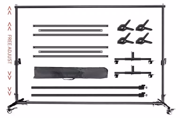 Supporto da pavimento, altezza regolabile, design portatile, supporto 2x3 m