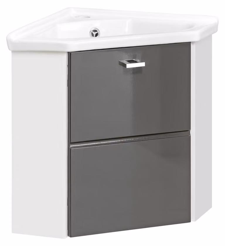 Eck Waschtisch Waschtisch mit Unterschrank 40 cm Ecke Becken Waschbecken Keramik
