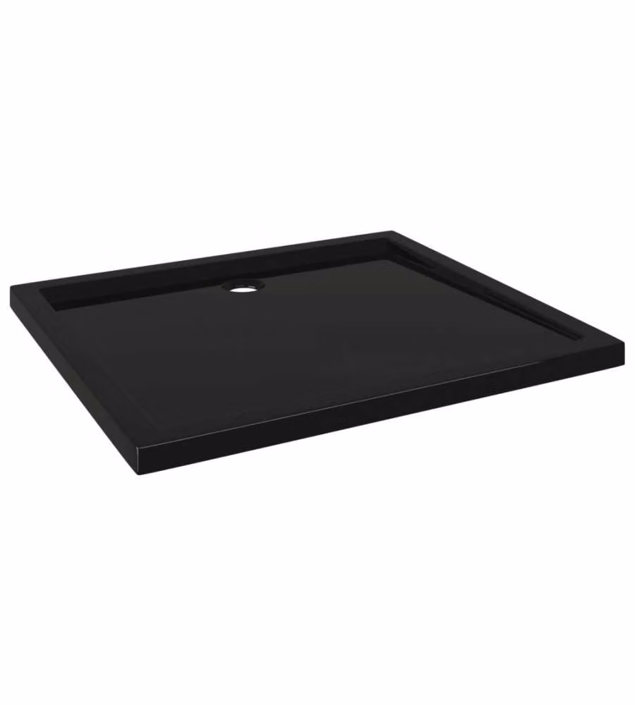 Piatto doccia rettangolare vidaXL in plastica nera L: 80 cm x P: 90 cm – 2