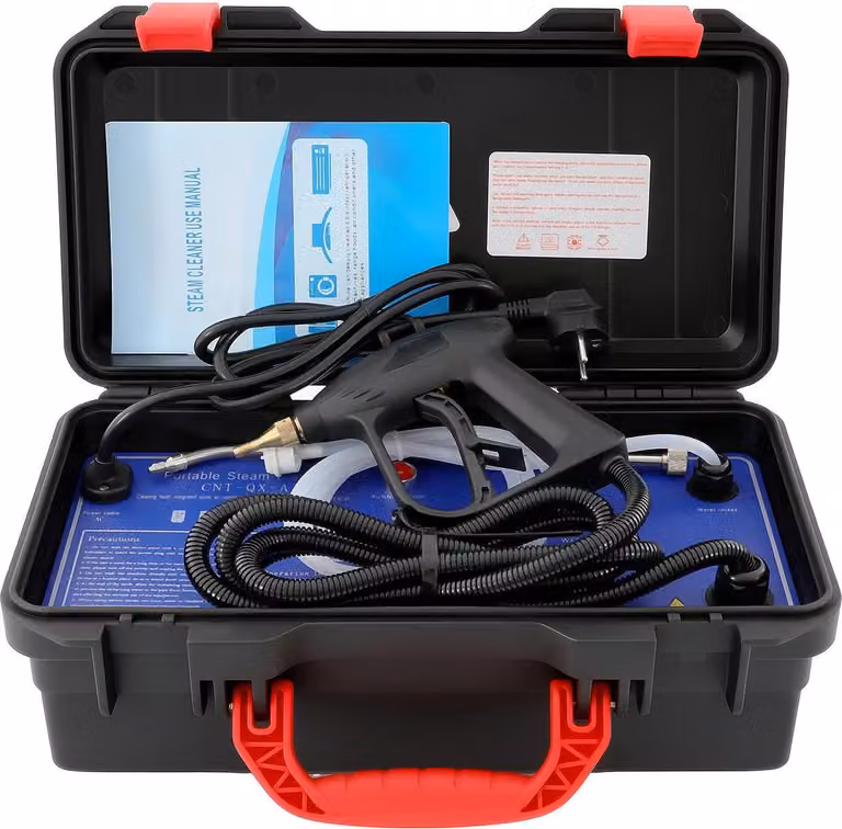 Pulitore a vapore portatile da 3000 W - CNT-A 3000W-A - Alta pressione 3–5 bar - Vapore umido e secco - 100–130 °C - 220 V - Allarme livello acqua basso - Blu