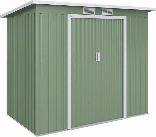 Casetta da Giardino per Esterno ¨C Xylo ¨C Metallo Verde Oliva 213x130x172 cm