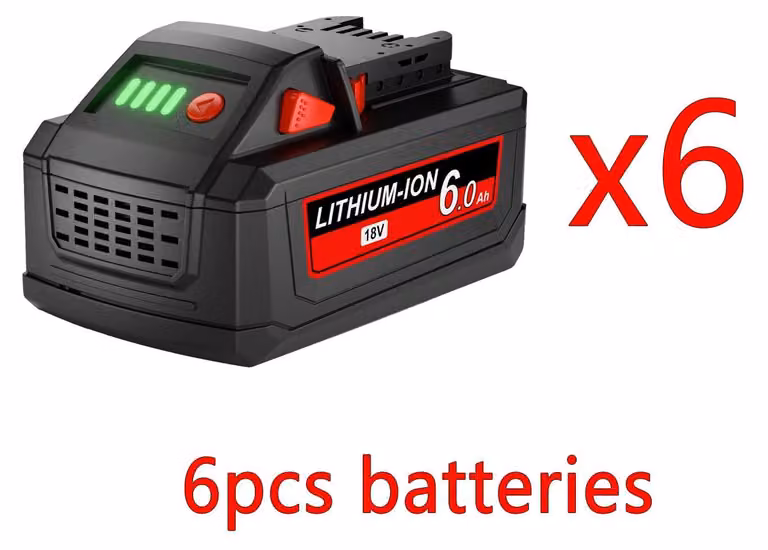 Batteria di ricambio per utensili elettrici - M18 18V Li-Ion 18650 - 6000 mAh - Alta capacità - Ricaricabile - Compatibile con utensili M18 - Colore blu cielo