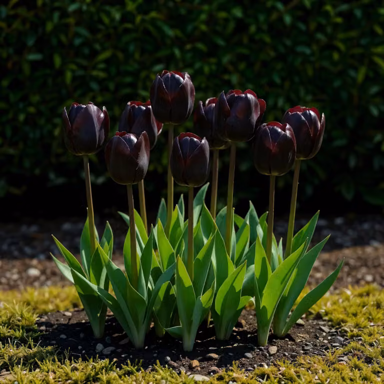 Bulbi da fiore Exotenherz - Tulipani Tulipa Triumph Black - nero (12 pezzi) diametro 11-12cm
