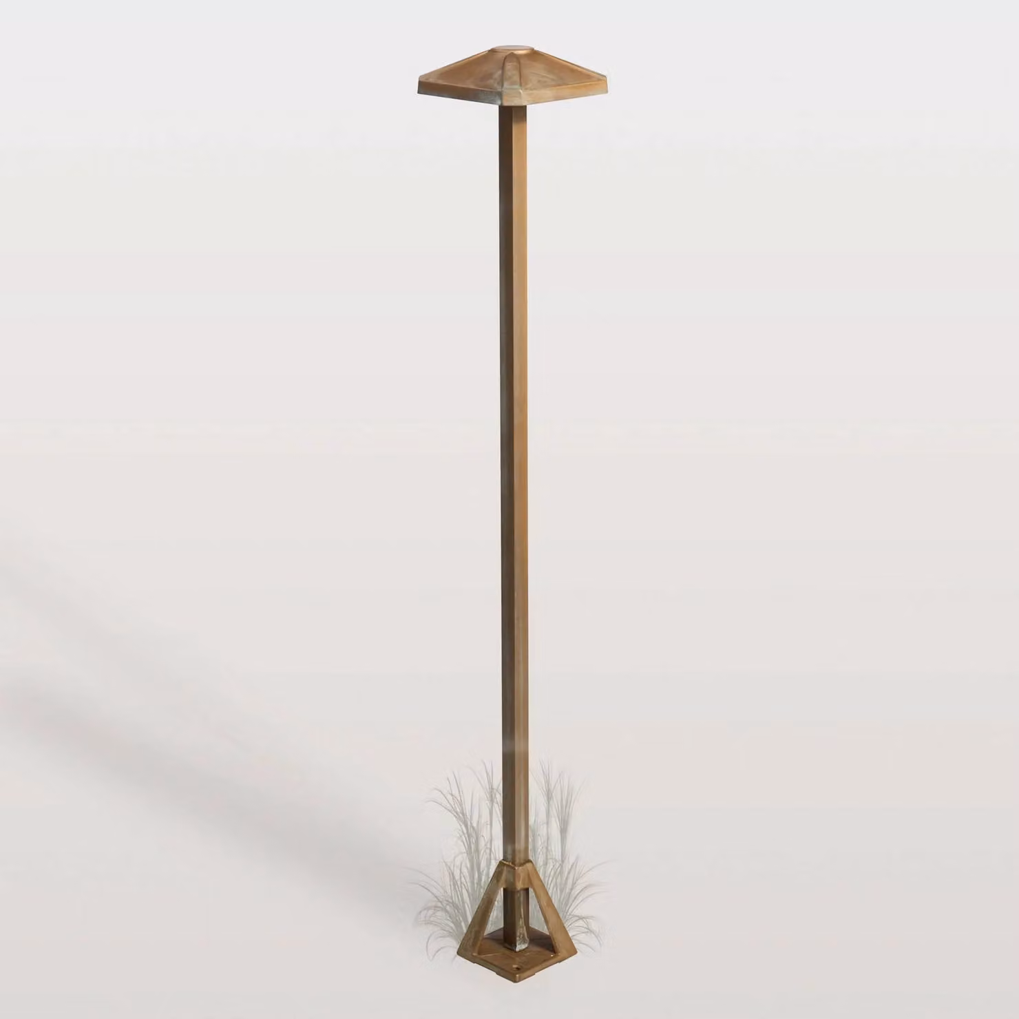 Moretti Luce Lampioncino da giardino Aura Frame, Bronzo / Ottone antico, Ottone, Campagna / Rustiche, Lampada LED da esterni