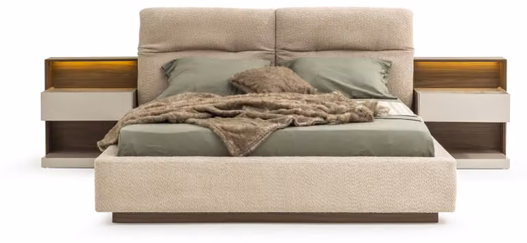 Set camera da letto 3 pezzi: elegante letto e 2 comodini per la vostra camera da letto