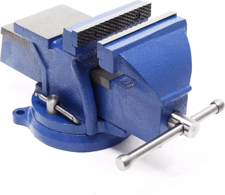 Morsa Wiltec Light Duty 150 mm, utensile di serraggio con incudine per impieghi leggeri per banco da lavoro
