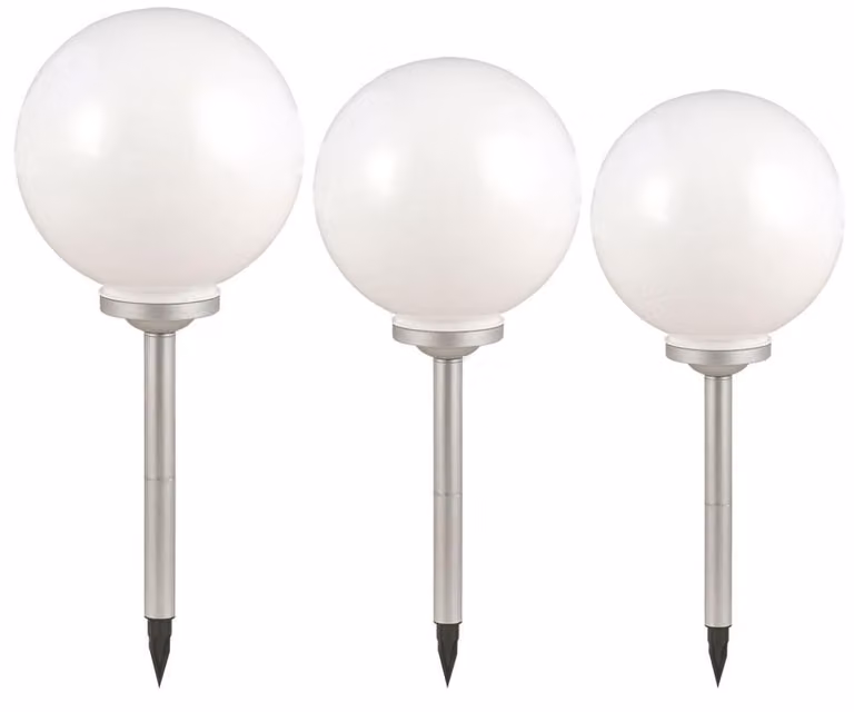 set di 3 luci solari a LED per uso esterno