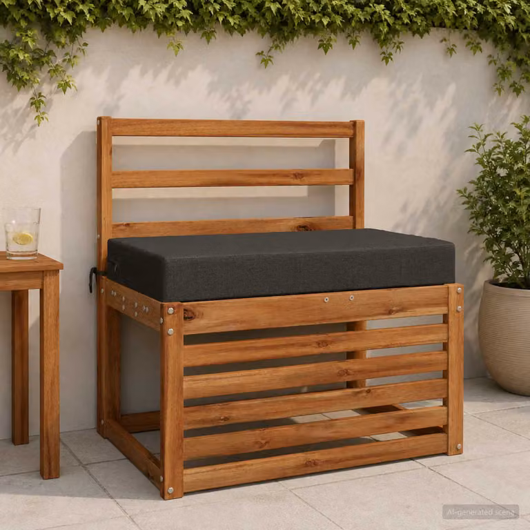 Cuscino per la seduta vidaXL SOEST in poliestere, colore antracite, con rivestimento lavabile e resistente ai raggi UV