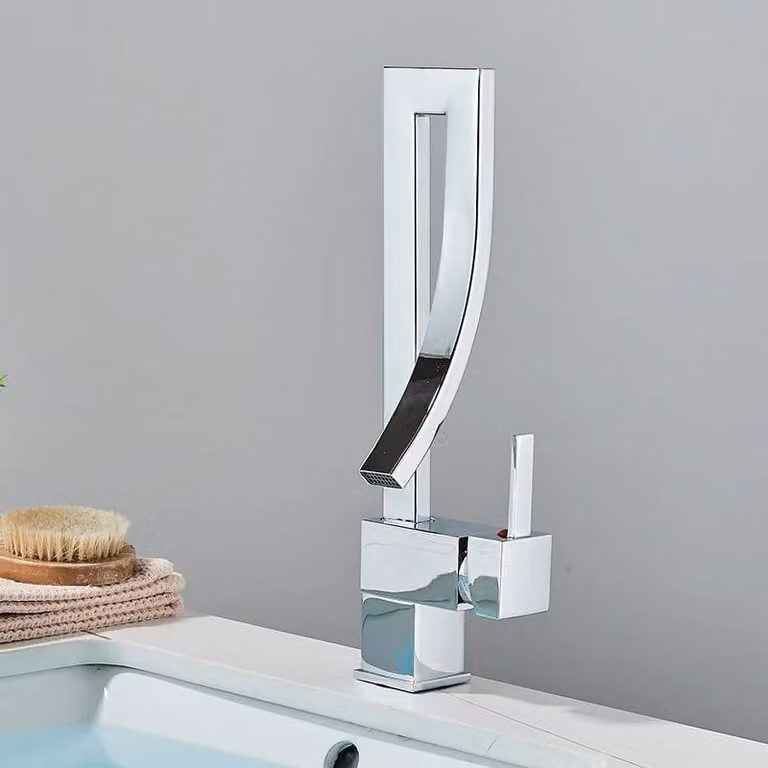 Rubinetto per lavabo, a soffitto, monocomando, cromo