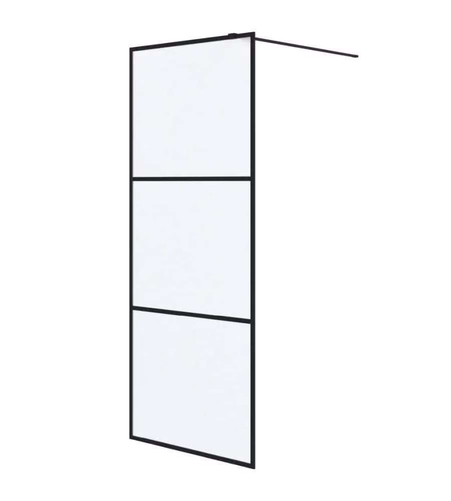 Parete Doccia Walk in vidaXL Rettangolare in Vetro Smerigliato L: 80 cm, H: 195 cm