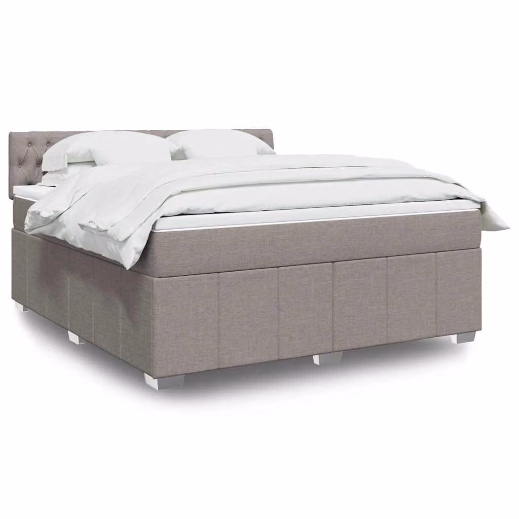 vidaXL Giroletto a Molle con Materasso Ibrido in Tessuto, L/P: 180 x 200 cm