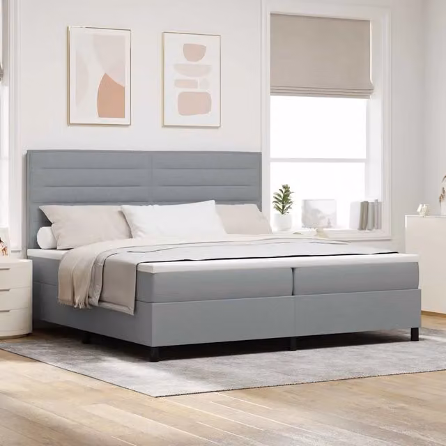 Letto con materasso a molle a tasche vidaXL Grigio L: 200 cm, P: 200 cm, H: 280 cm – 1