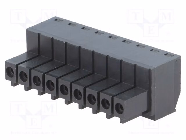 1 x Profilo di chiusura con connettore disattivabile, con 9 connettori da 3,5 mm, dritti, femmina (ETB85090K100Z), separabile