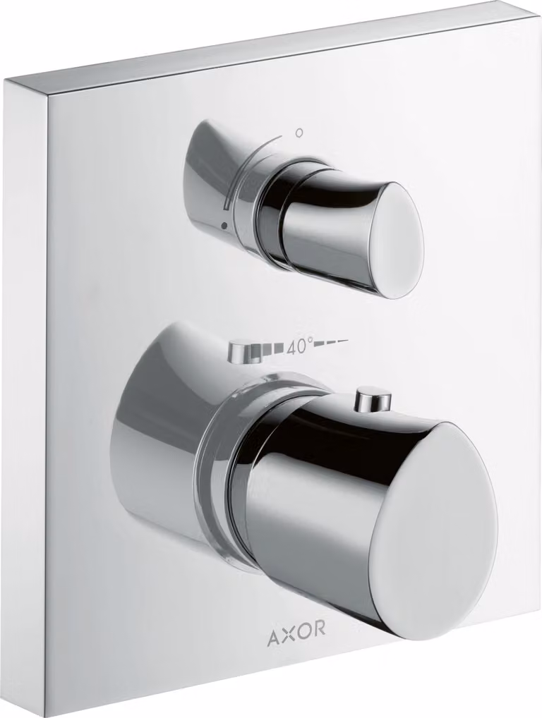 Hansgrohe Axor Starck Termostato organico ad incasso set di finitura cromo con valvola di intercettazione