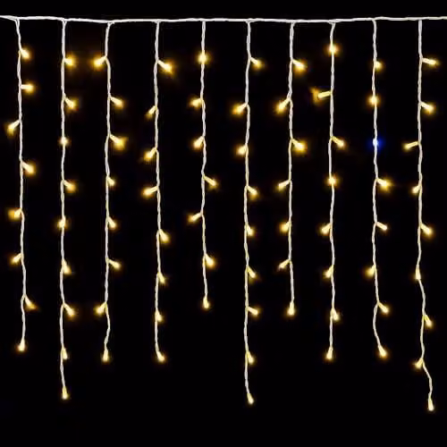 Tenda luminosa con 120 LED, lunghezza 3 metri, colore giallo, grado di protezione IP65, espandibile