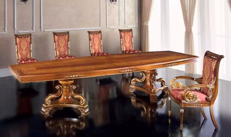 Design Luxus Tische Esszimmer Italienische Möbel Tisch Braun Esstische