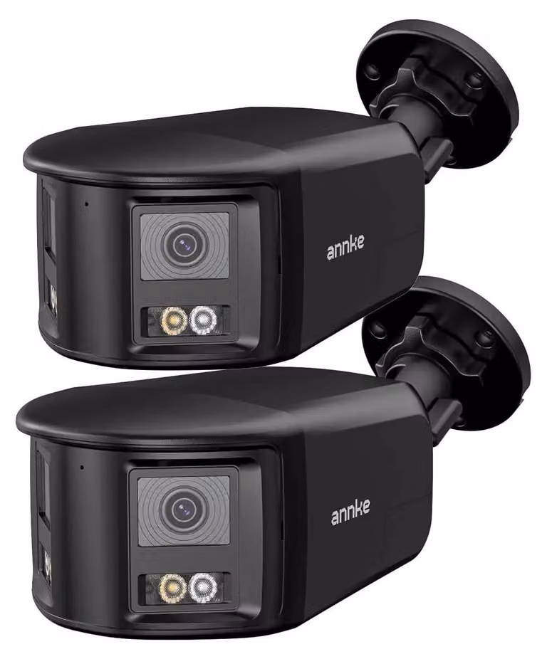 Telecamera di sorveglianza, 8MP, alta definizione, visione notturna intelligente, confezione da 2 pezzi (modello I91EW)