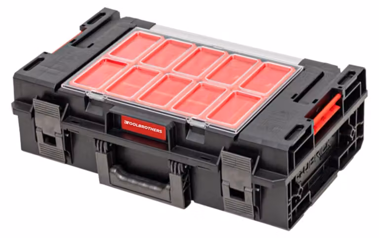 Toolbrothers RHINO XXL Valigia portautensili ECO Handling+ altezza M 15,4 l IP66 con divisori estraibili + cassette