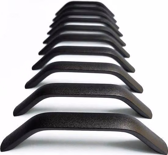 10 fermagli per cassetti da cucina neri, fermagli per cassetti da cucina, distanza tra i fori per avvitamento 96 mm (nero opaco)