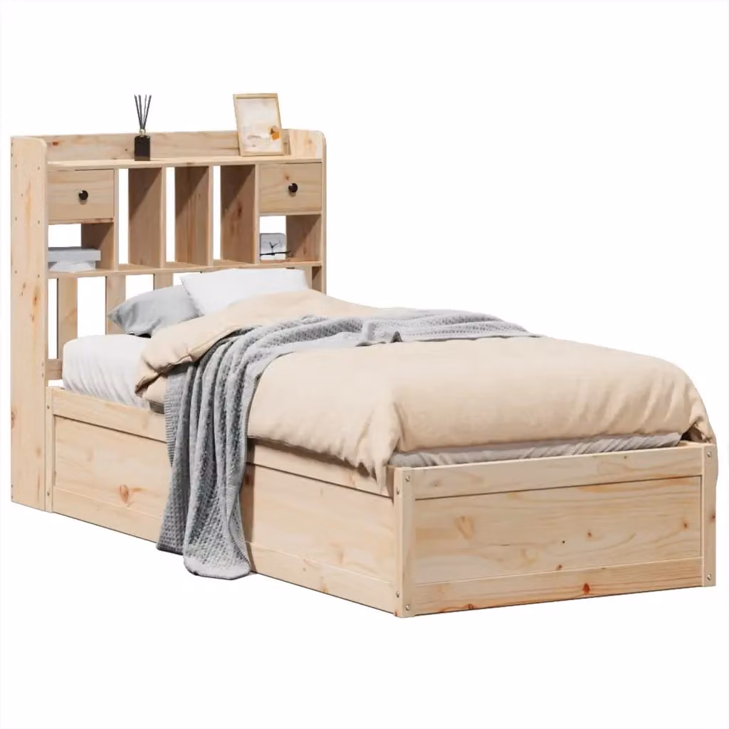 Giroletto vidaXL in legno massello di pino non trattato stile rustico L/P/H: 190 x 75 x 30 cm – 2