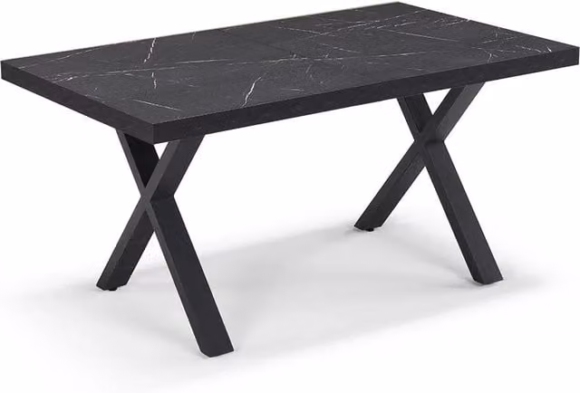 Tavolo allungabile da pranzo Pietra Nera 145x85 MADE IN ITALY modello PABLO fino a 195 CM per sala da pranzo, cucina e soggiorno, design moderno con top in melaminico