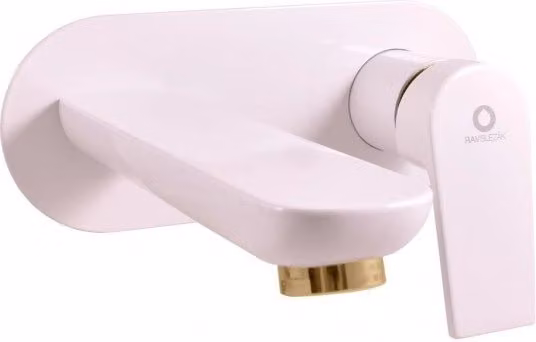 Miscelatore lavabo a parete COLORADO in ottone bianco-oro