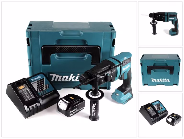 Makita DHR 182 RF1J Martello perforatore a batteria 18V 1,7J SDS plus Brushless + 1x batteria 3,0Ah + caricabatteria + Makpac