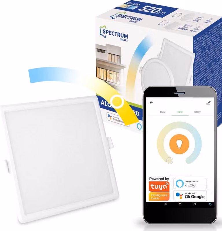 Spectrum LED luce da incasso Algine Smart Home angolare 6W bianco 520lm bianco caldo-bianco freddo 2700K-6500K dimmerabile