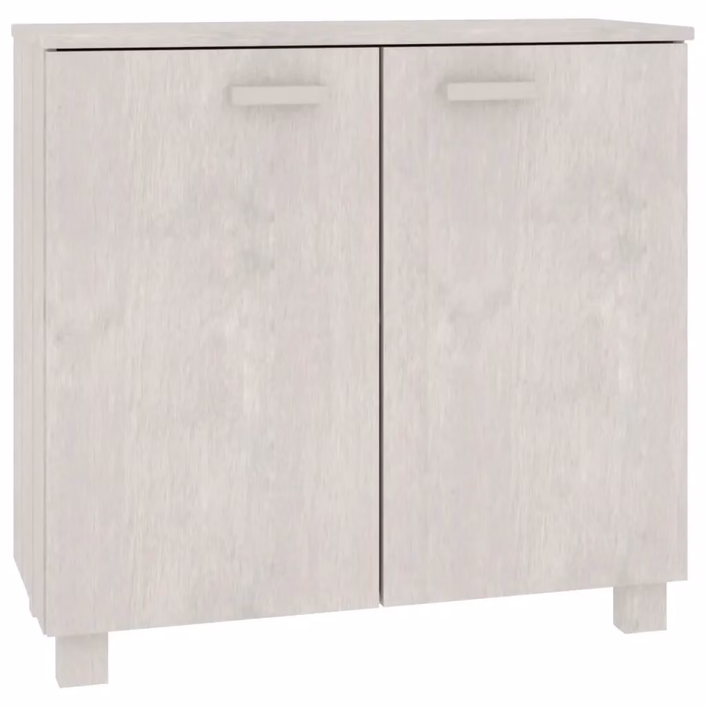 Credenza moderna vidaXL HAMAR bianca in legno di pino e MDF, L 85 cm x P 35 cm x H 80 cm – 2