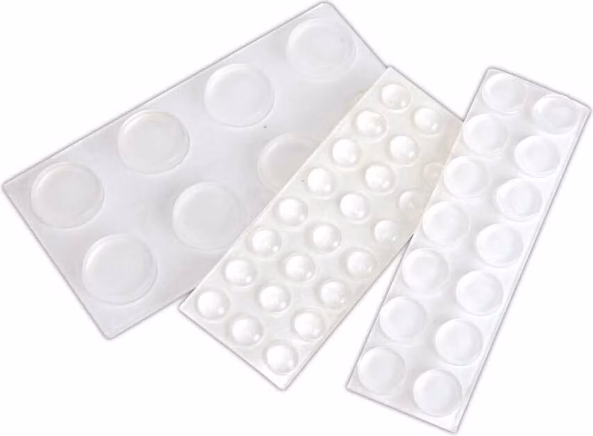 BGS TECHNIC Piedini in gomma per utensili, 3 misure, 46 pezzi