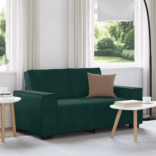 Divano moderno in velluto verde vidaXL L: 160 cm, P: 78 cm, H: 84 cm