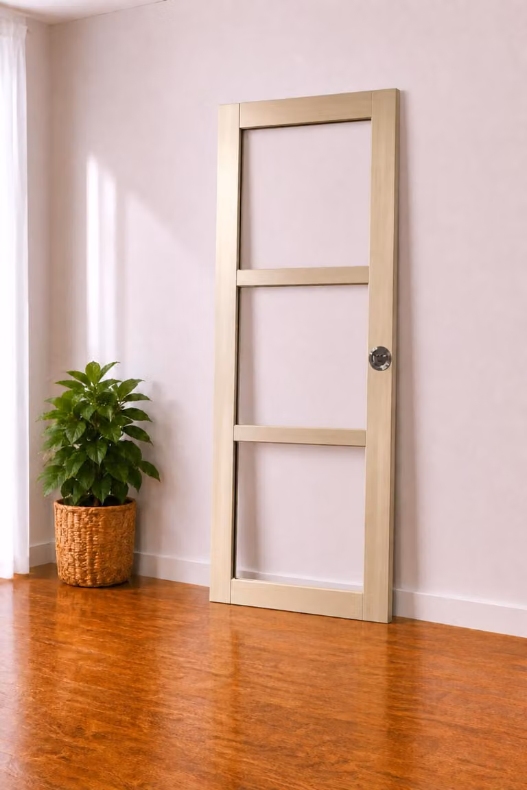 Porta scorrevole in legno Ayous con vetro trasparente H204 x L73 cm, serratura di blocco Gd Menuserie