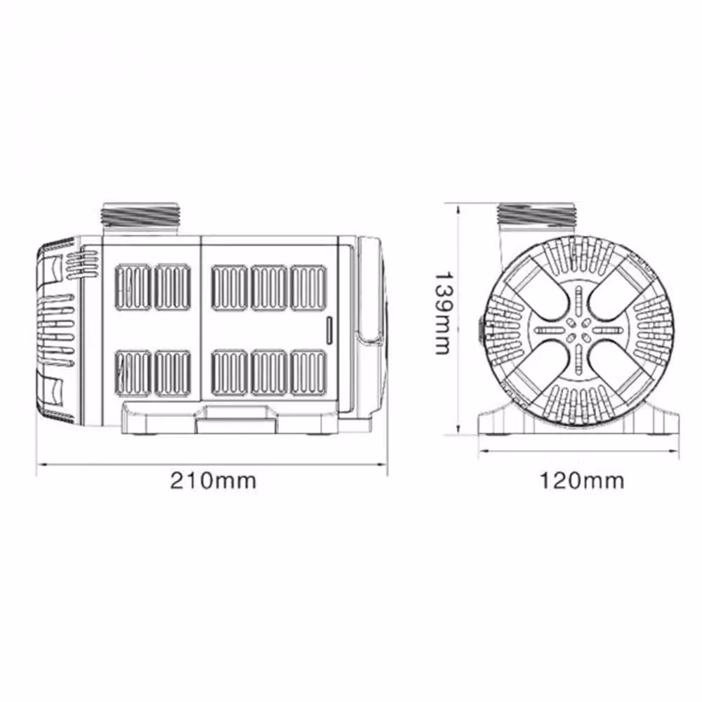 SunSun CET-15000 Pompa per laghetti da 15000 L/h con controller in plastica e policarbonato nera – 2