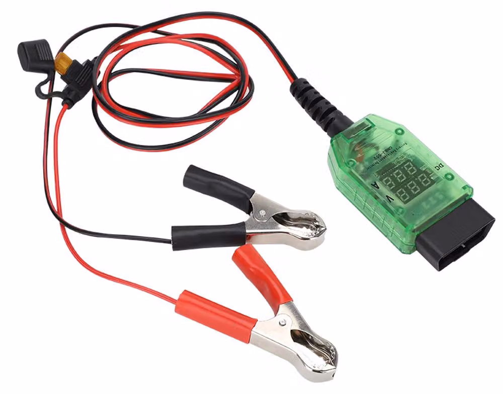 Tester diagnostico di bordo da 12 V per auto, strumento per la sostituzione della batteria dell'auto, computer, ECU, modalità di risparmio memoria, rilevamento perdite