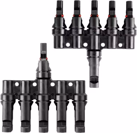 Cavo solare - Splitter 4 in 1 - 1000 V - Nero