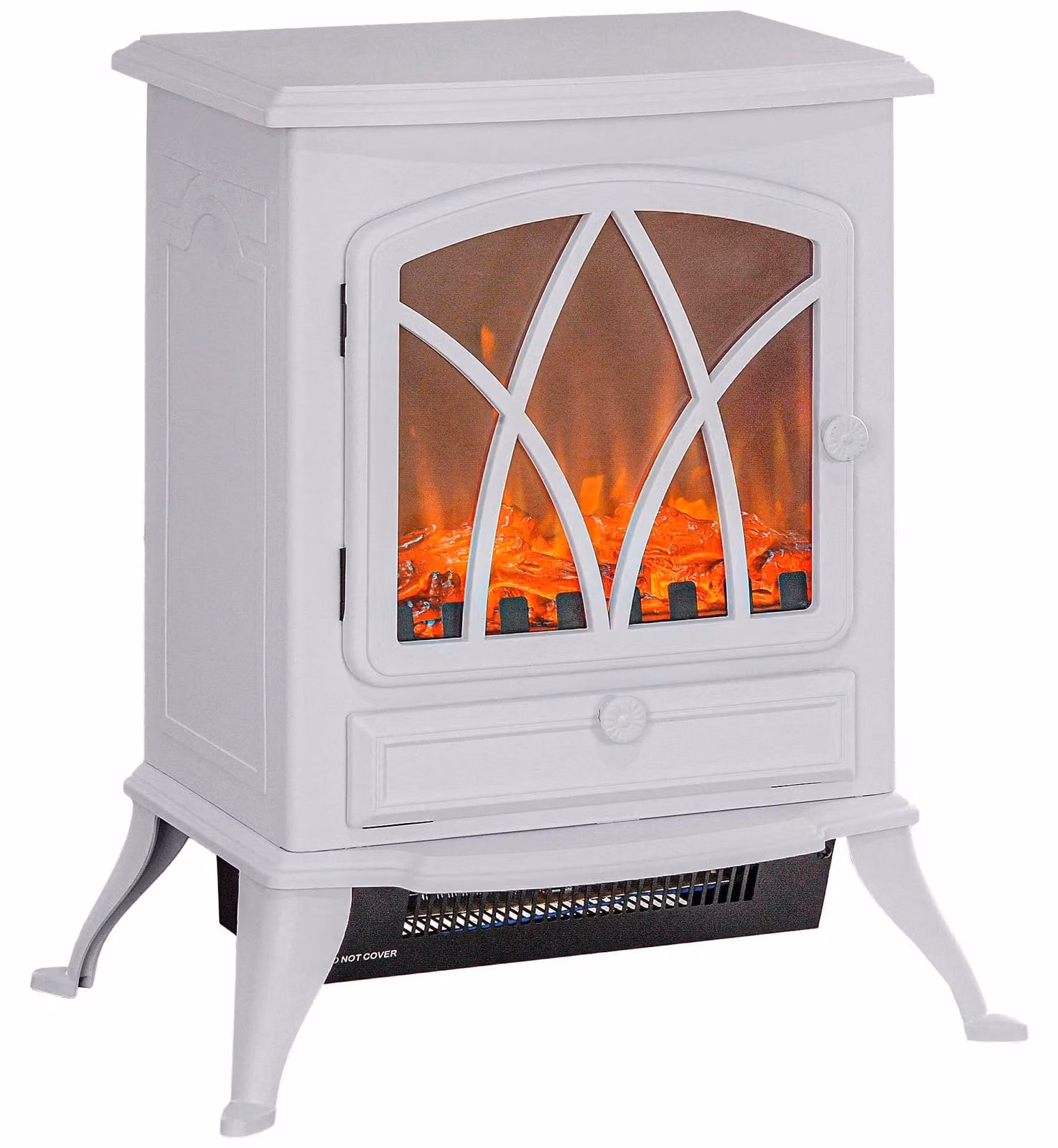 Stufa elettrica a camino - Camino elettrico - Stufa a pavimento decorativa con effetto fiamma - Decorativa, con effetto fiamma, mobile - 1000/2000W