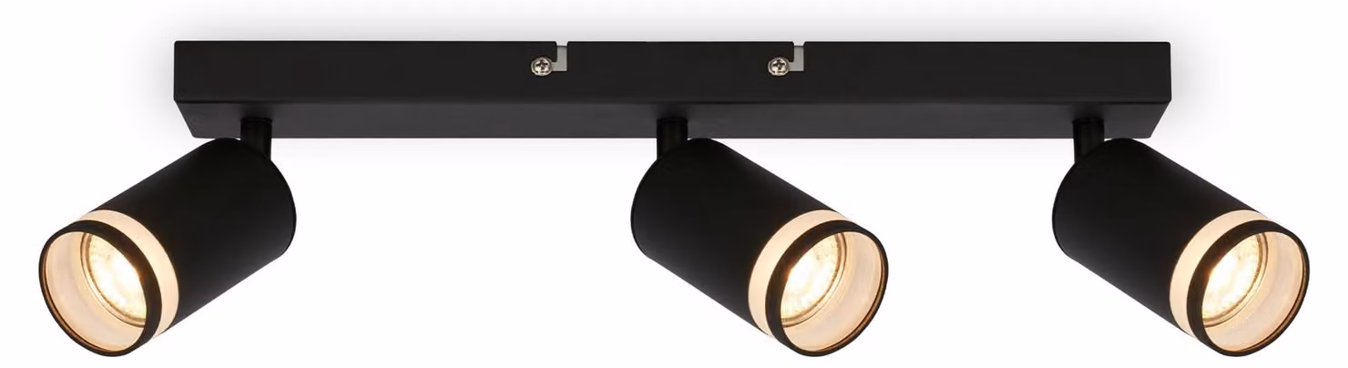 Faretto da soffitto Lampada da soffitto Lampada da camera da letto orientabile a 3 luci GU10