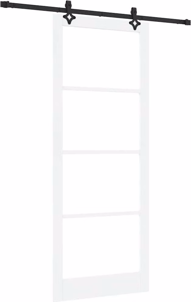 Porta scorrevole ORKDAL Bianco e Nero 93 x 232 cm