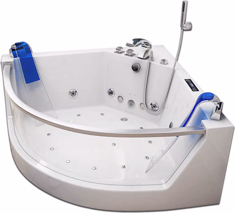 Home Deluxe - Vasca idromassaggio - ATLANTIC L - Dimensioni: 141 x 141 x 62 cm - incl. riscaldamento, funzione massaggio e accessori completi I Vasca per 2 persone, vasca da interno