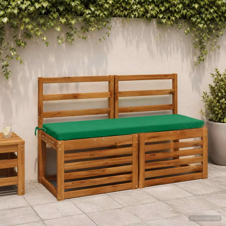 Cuscino per panchina vidaXL SOEST verde in poliestere con rivestimento rimovibile e resistenza ai raggi UV