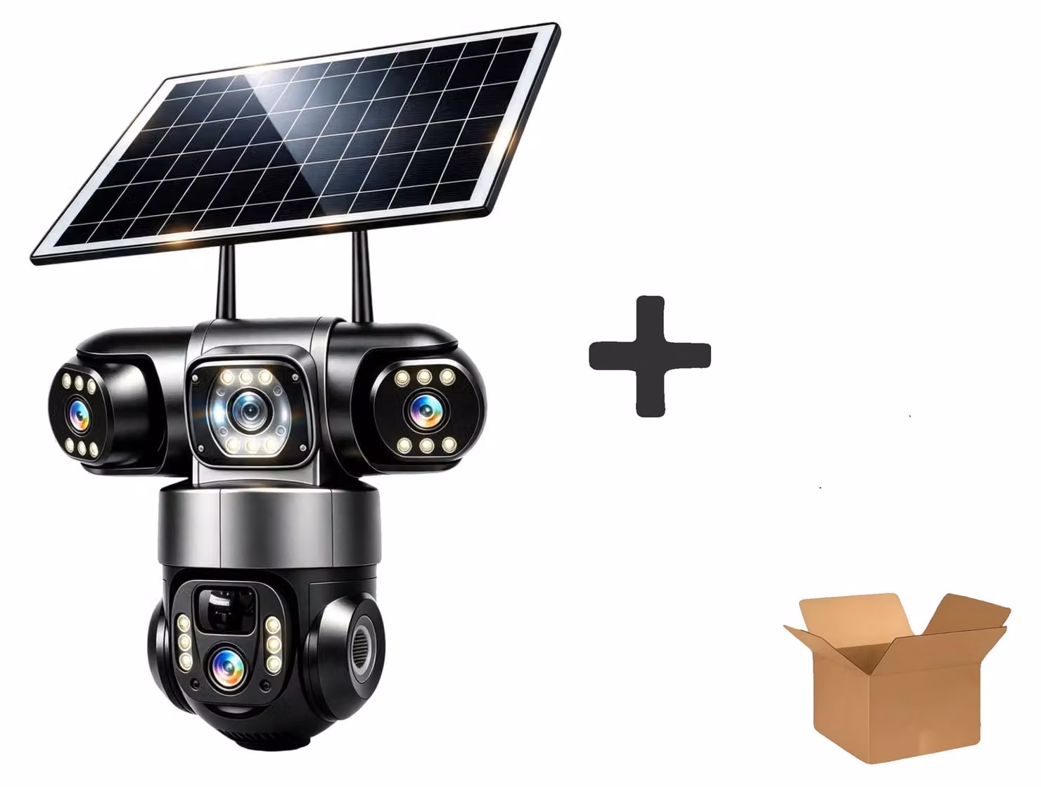 Telecamera solare, connettività 4G, per uso esterno, telecamera 4G, senza scheda di memoria